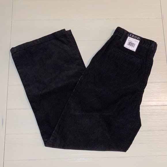 Izod Black Corduroy Pants - Picture 1 of 9